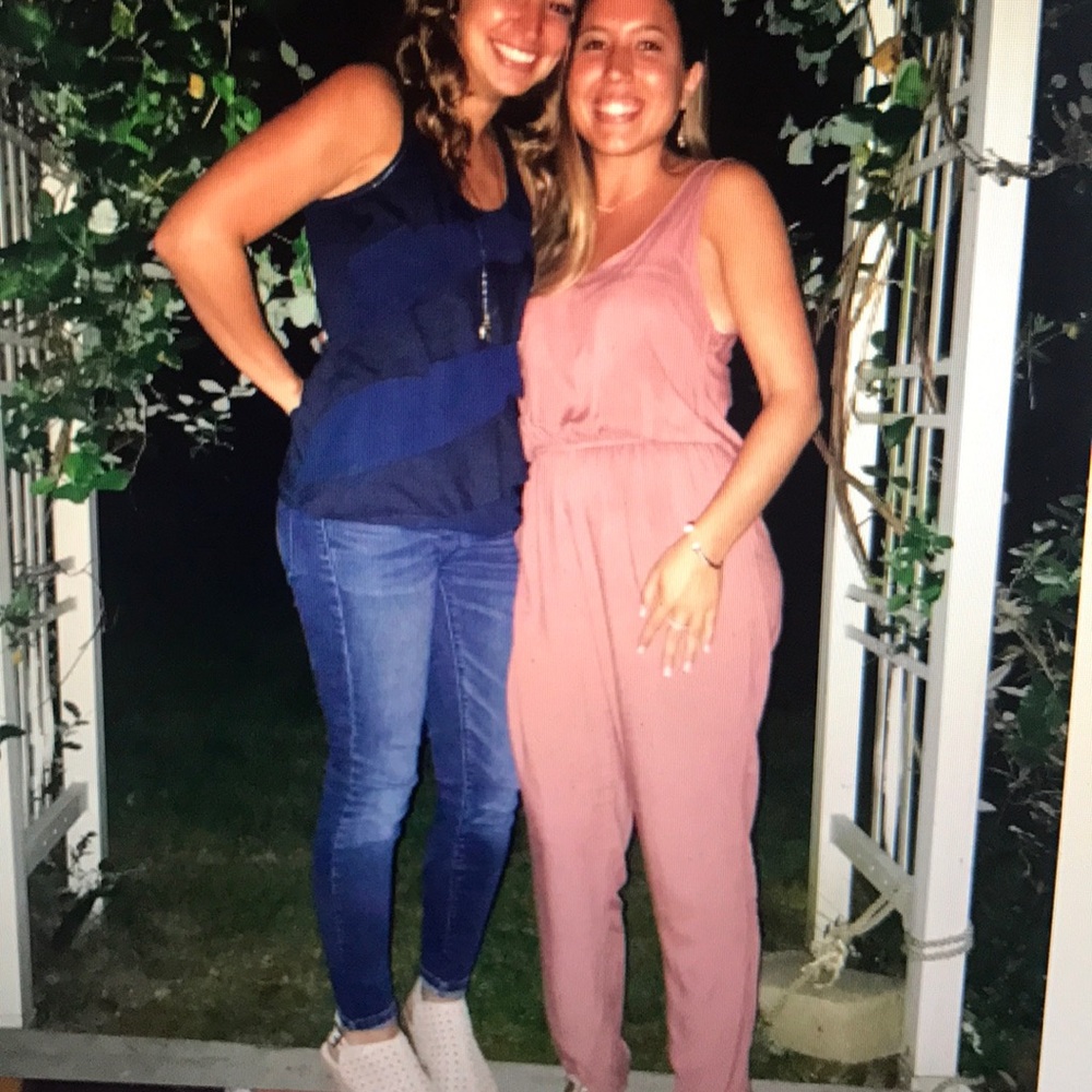 Blush jumpsuit with pockets